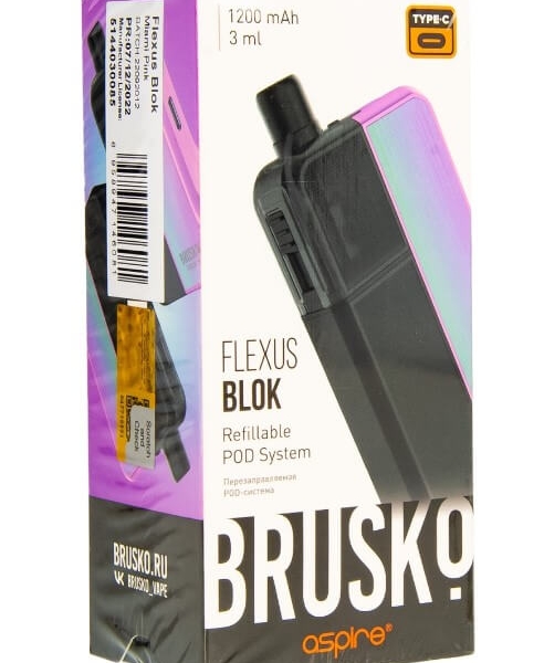 Купить Brusko Flexus Blok 1200 mAh 3мл (Фуксия)
