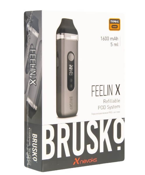 Купить Brusko Feelin X 1600 mAh 5мл (Cерый)