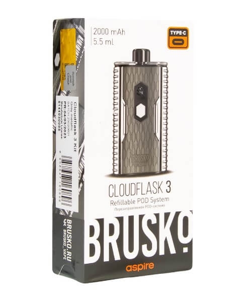 Купить Brusko Cloudflask 3 2000 mAh 5.5мл (Серый металлик)